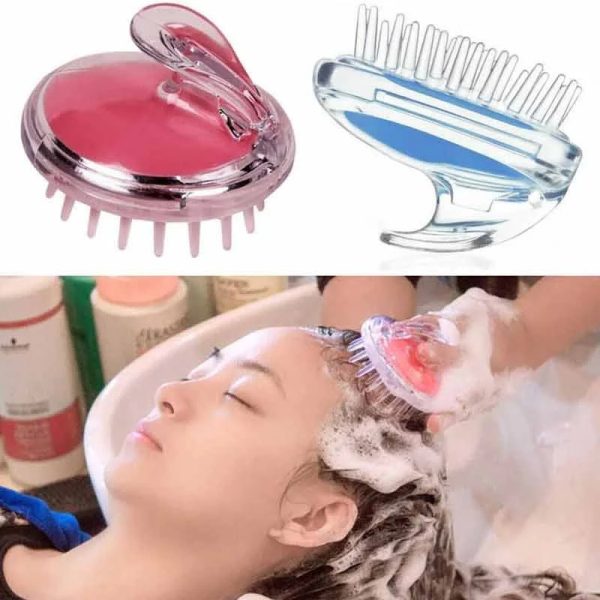 Head Scalp Massage & Shampoo Brush | Soft Silicone Bath Brush | Deep Cleansing & Relaxing Scalp Care | Random Colors thumbnail 3