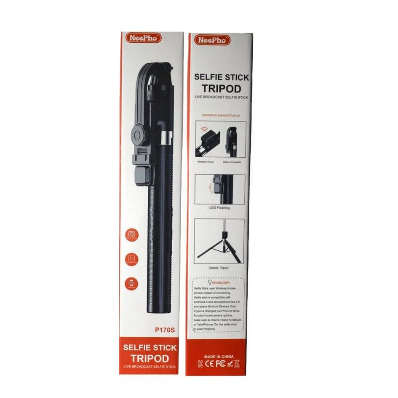 NeePho P170S Selfie Stick Tripod | Extendable , Bluetooth Remote, Universal Smartphone Mount | Durable Metal Build & Lightweight Design thumbnail 6