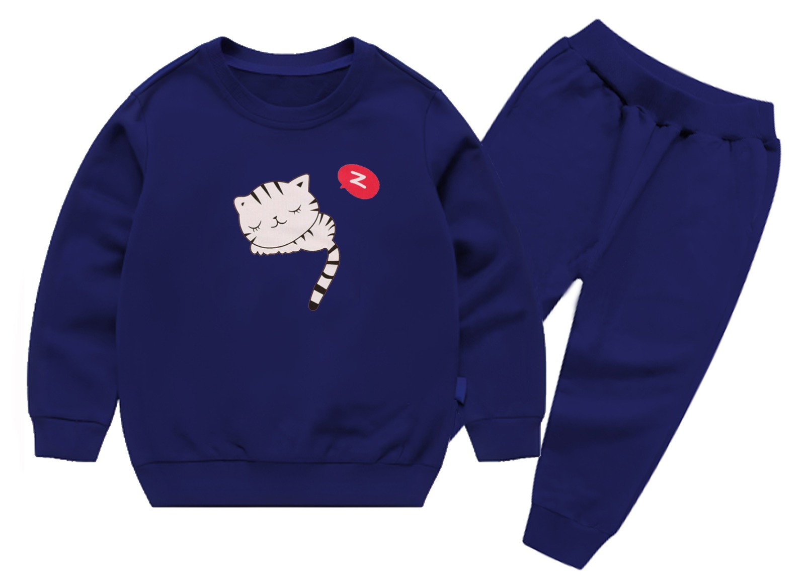Sweatshirt & Pajama Trouser Tracksuit for Kids | Winter Warm Fleece Clothing Set Outfit for Boys & Girls – Cozy & Stylish | FOR BABY AND KIDS thumbnail 4