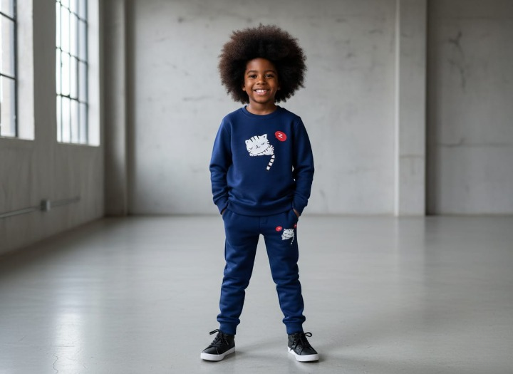 Sweatshirt & Pajama Trouser Tracksuit for Kids | Winter Warm Fleece Clothing Set Outfit for Boys & Girls – Cozy & Stylish | FOR BABY AND KIDS thumbnail 3