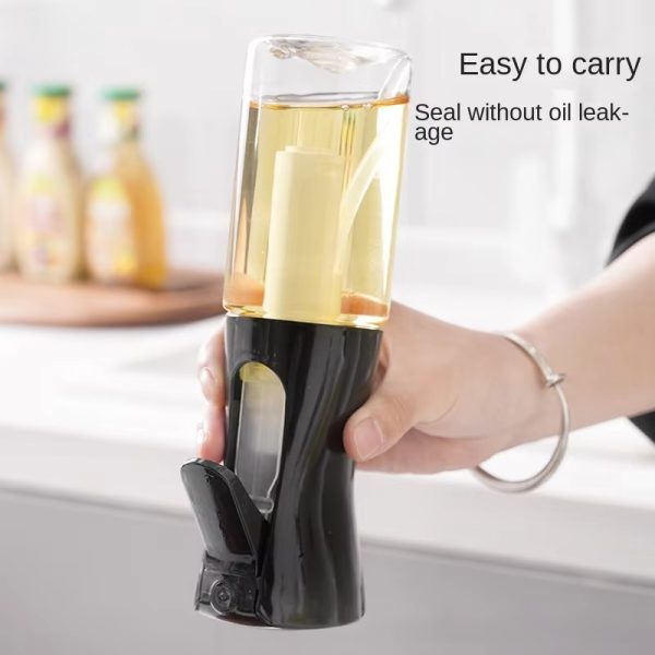 Plastic Glass Kitchen Cooking Spray Bottle | 200ML | BBQ Olive Oil & Vinegar Oil Sprayer thumbnail 4