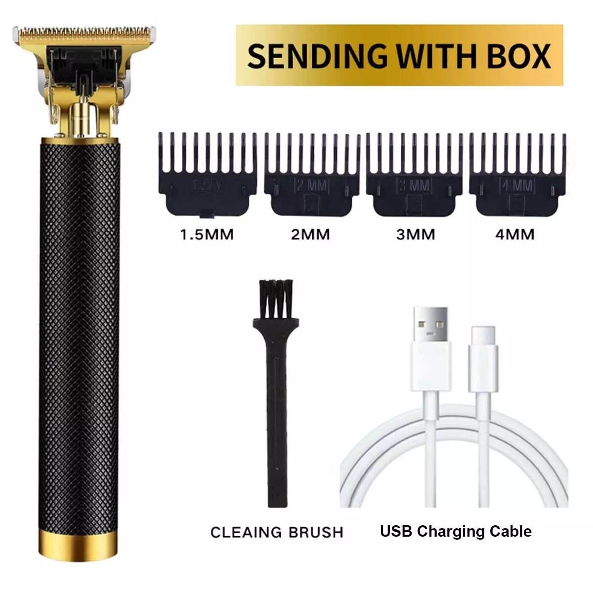 Professional T9 Hair & Beard Trimmer | Semi-Metal Body | Rechargeable Cordless Precision Clipper thumbnail 3