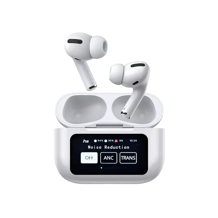 White A9 Pro ANC Bluetooth 5.4 Wireless Earbuds with Smart Screen and Active Noise Cancellation thumbnail 2