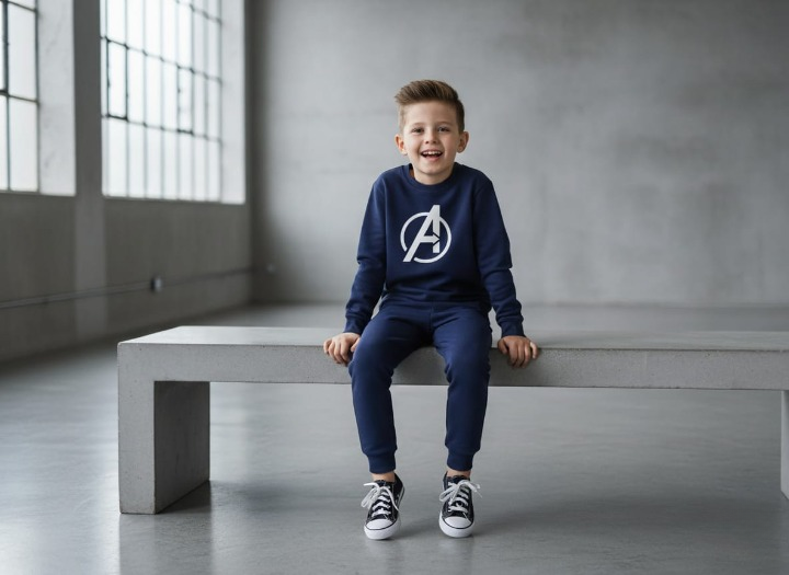 Avenger Printed Sweatshirt & Pajama Trouser Tracksuit for Kids | Winter Warm Fleece Clothing Set Outfit for Boys & Girls | FOR BABY AND KIDS thumbnail 3