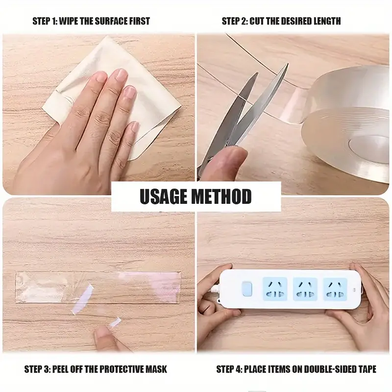 Nano Tape – 3M Double-Sided Transparent Gel Grip Tape | Reusable, Washable & Traceless thumbnail 2
