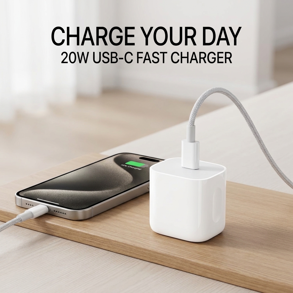 Apple 20W USB-C Power Adapter | Fast Charger | AAA Quality | Compatible with iPhone & iPad thumbnail 8