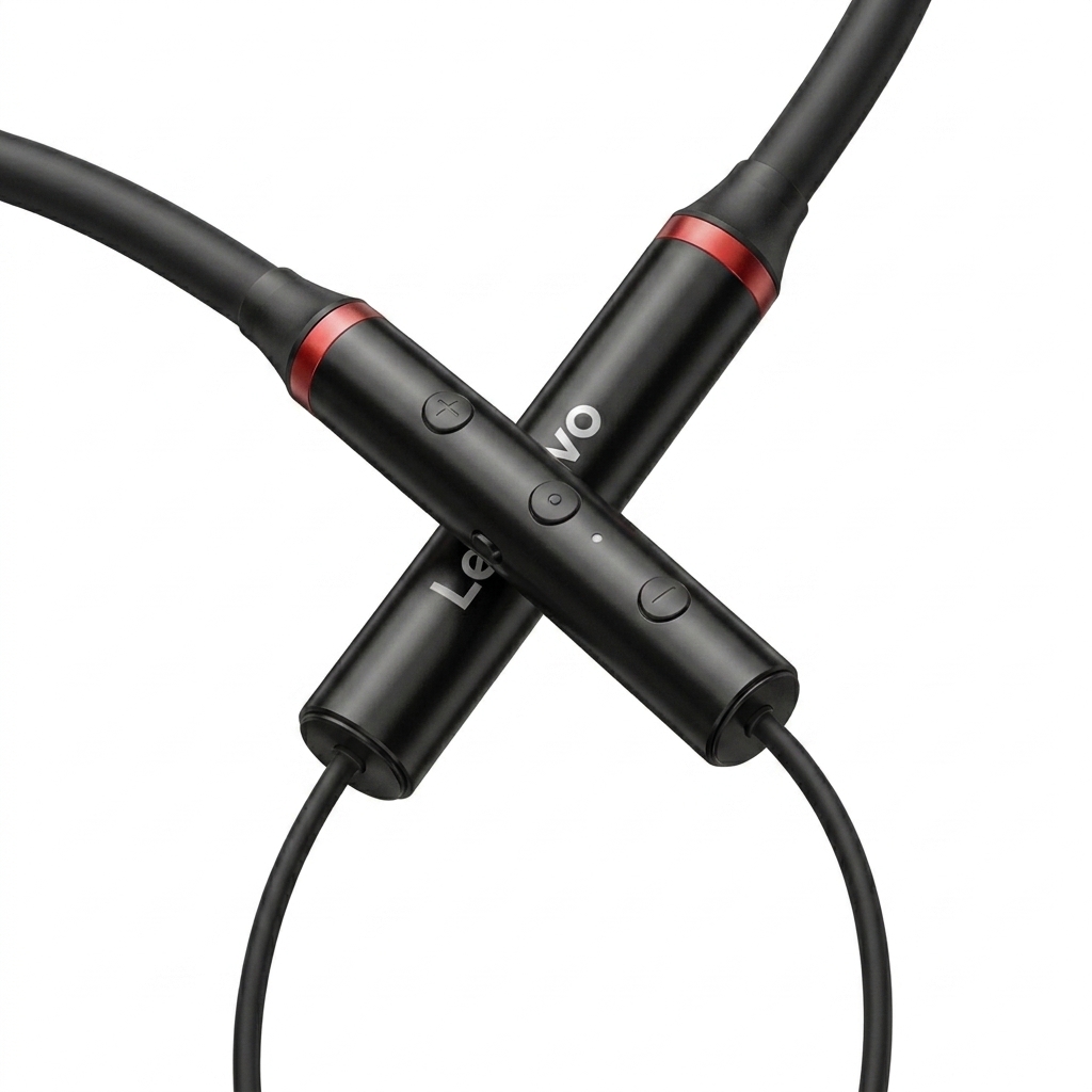 Lenovo Wireless Neckband Earphones – Bluetooth Sports Headset with Mic thumbnail 5