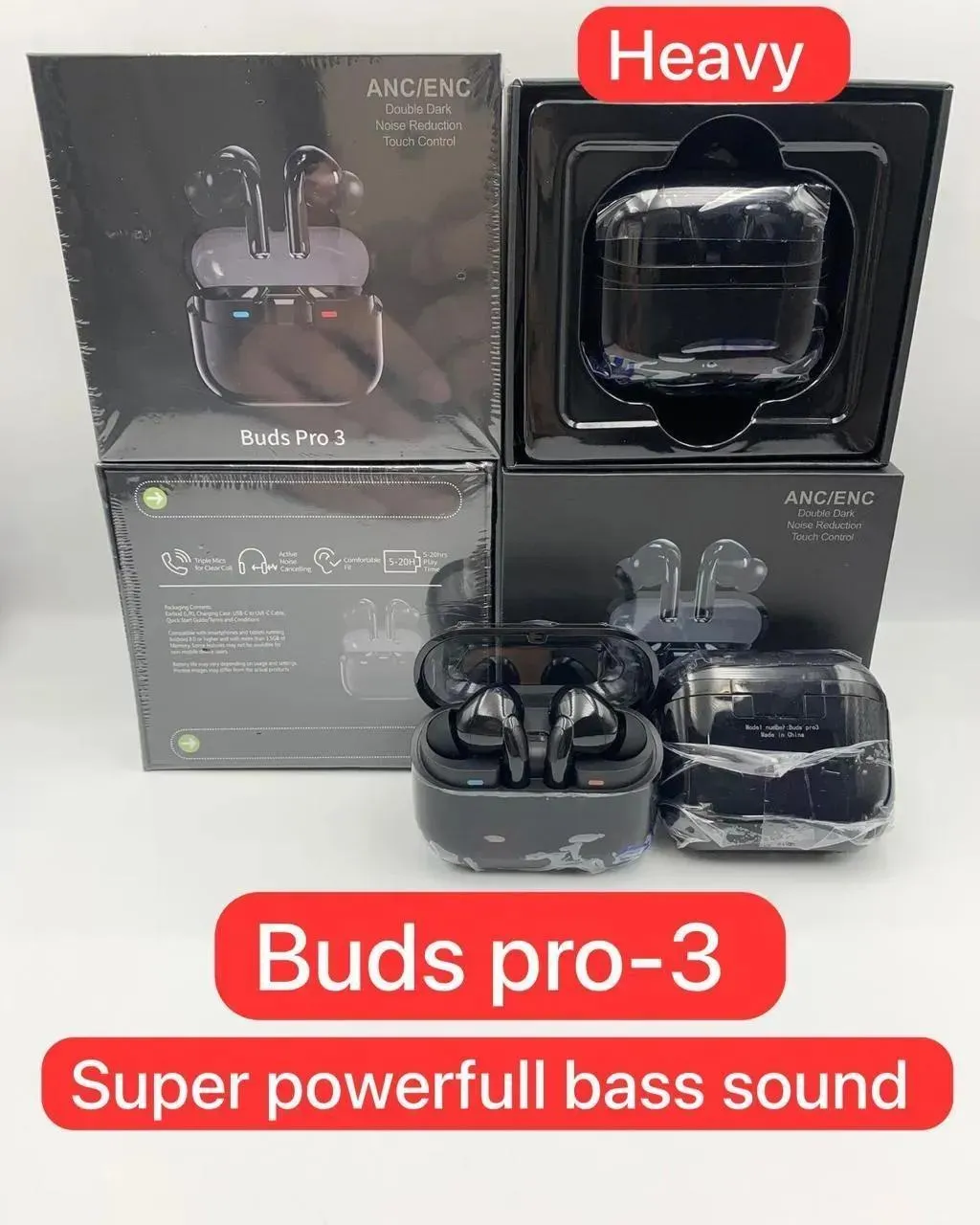 Premium Wireless Earbuds with ANC & Bass thumbnail 3