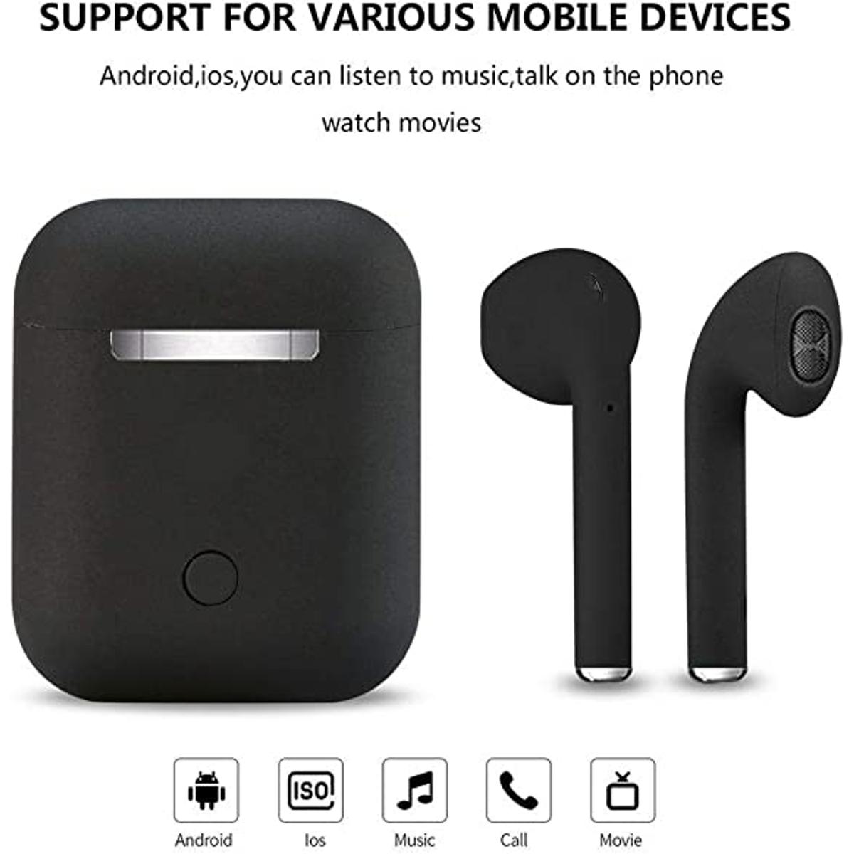Black inpods Wireless Bluetooth Earbuds with Charging Case | Touch Control | Stereo Sound | Built-in Mic thumbnail 4