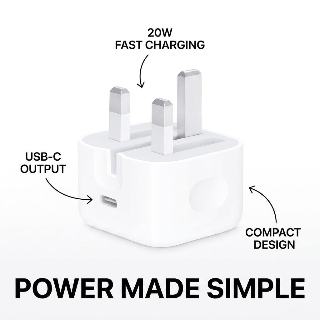 Apple 20W USB-C Power Adapter | Fast Charger | AAA Quality | Compatible with iPhone & iPad thumbnail 2